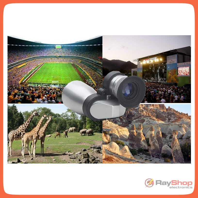 Monocular 8x20 de aluminio ultraportátil con funda, correa y paño - foto 5