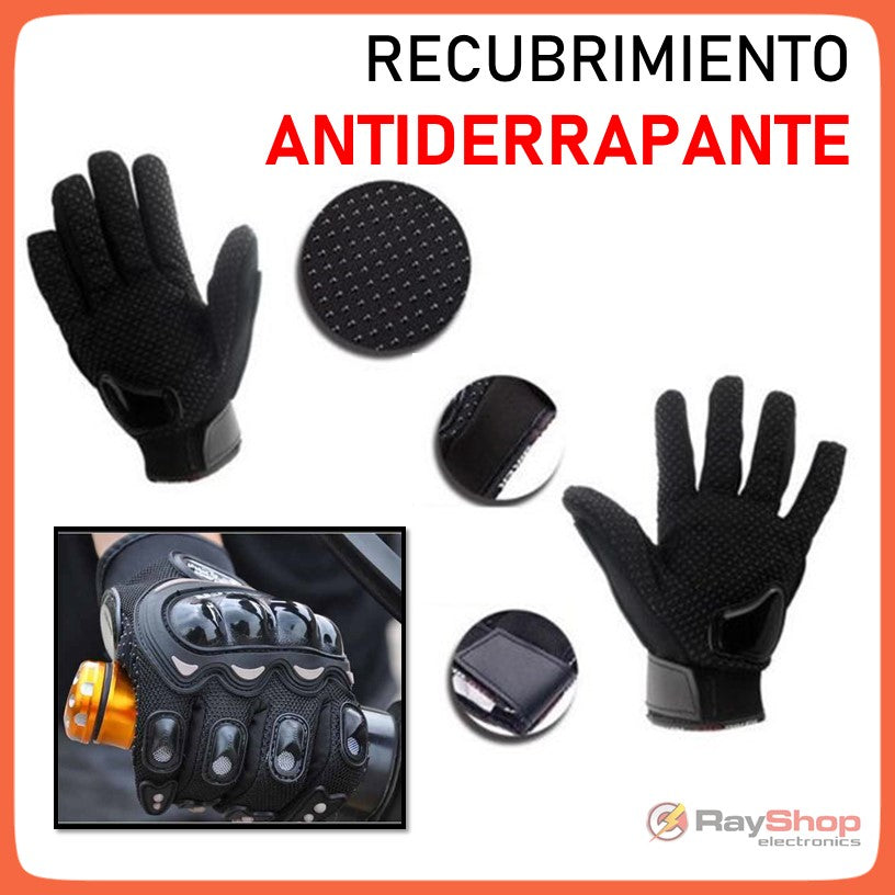 Guantes para motociclista con almohadillas y palma antiderrapante - foto 3