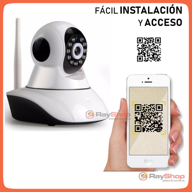 Cámara robótica Wi-Fi con micrófono y app V380, para interiores - foto 5