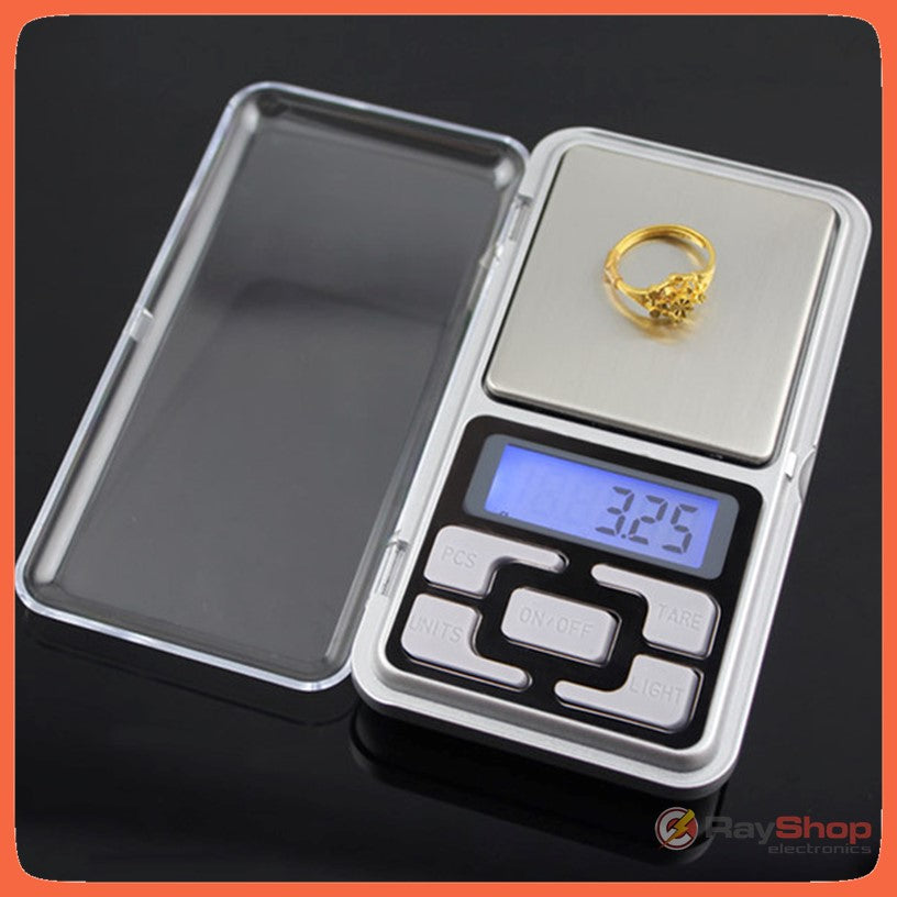 Báscula digital de bolsillo de 0.1 g a 500 g con tara y pantalla LCD - foto 3