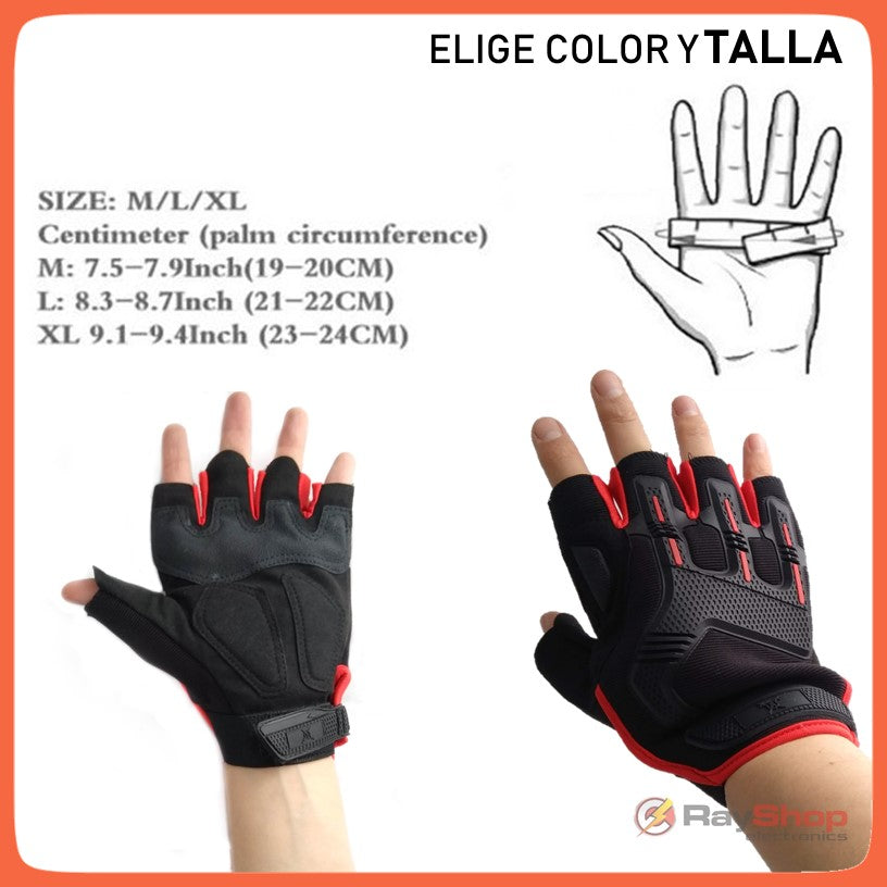 Guantes tácticos de medio dedo con nudillos reforzados, 5 colores - foto 6