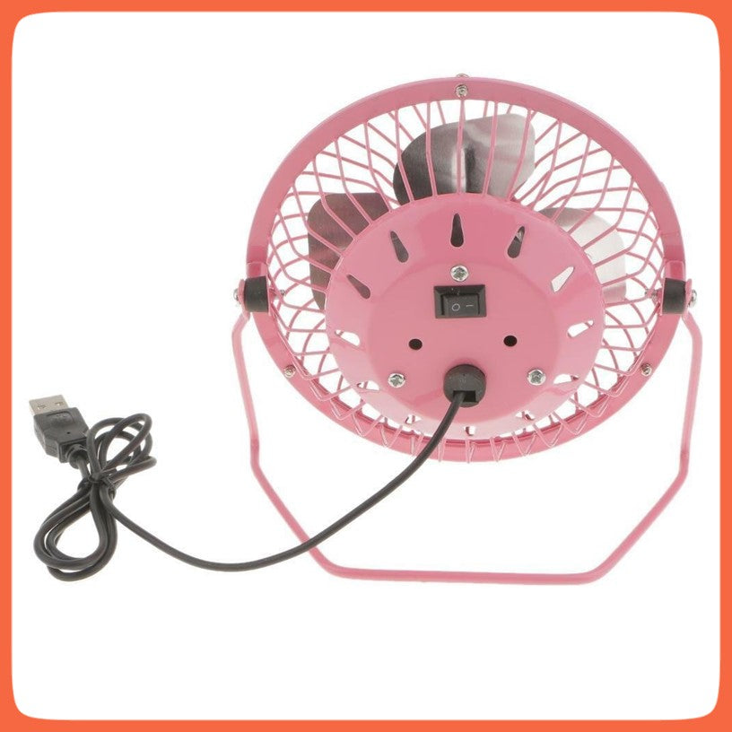 Mini ventilador USB de metal con base giratoria 360° - foto 5