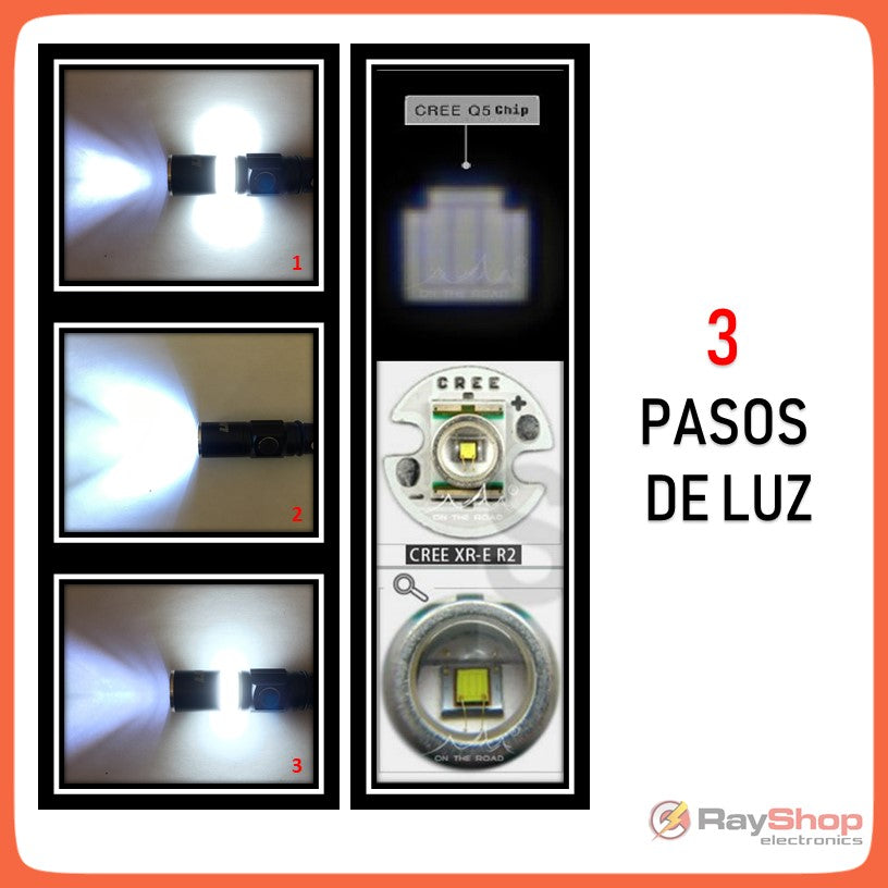 Mini linterna táctica 2 en 1 con imán, luz lateral y soporte para bici - foto 6
