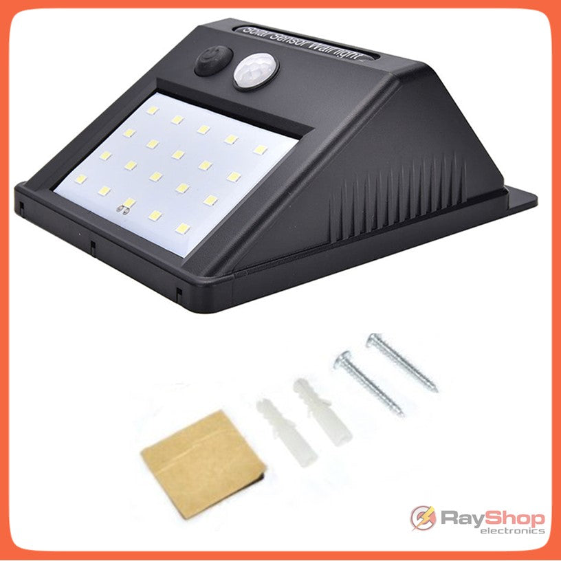 Lámpara solar de pared con 10 LED y sensor de movimiento para exterior (GN009) - foto 6