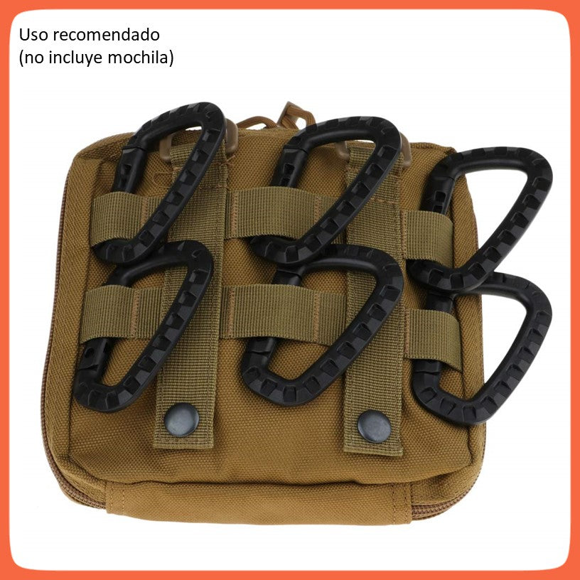 Mosquetón de plástico con anillo D para correas de 1 pulgada y MOLLE (SLK) - foto 5