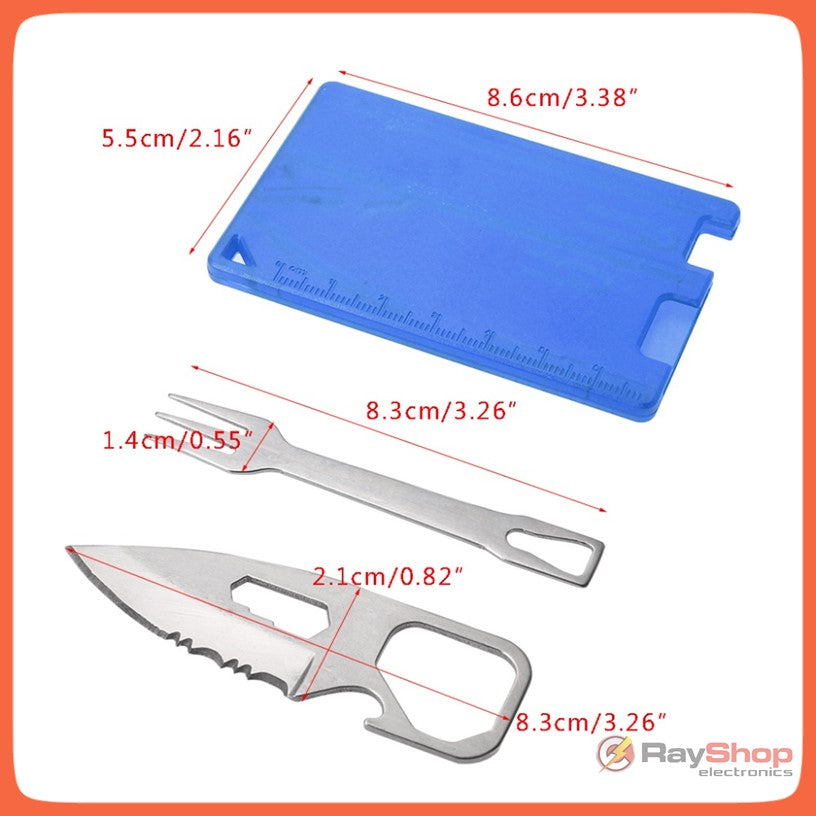 Tarjeta multiherramienta 6 en 1 con cuchillo y tenedor DPJ03 - foto 5