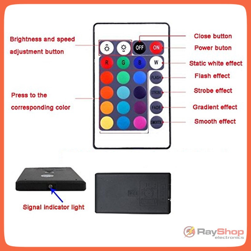 Tira LED RGB multicolor de 5 metros con control remoto (Q97-10) - foto 6