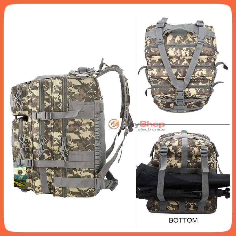 Mochila táctica de asalto de 45 litros en nylon 600D con MOLLE, SN588 - foto 4