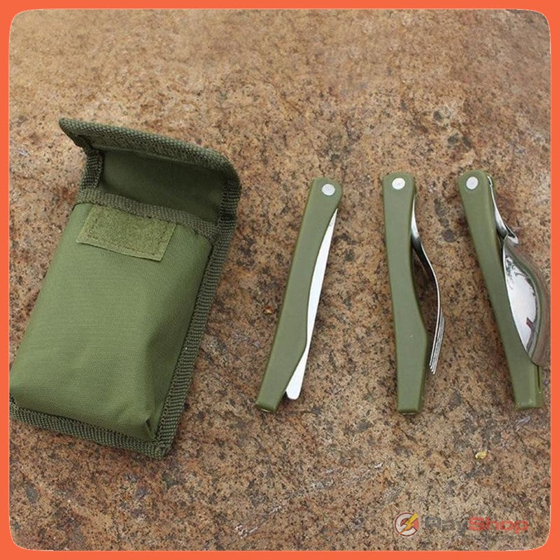 Set de cubiertos plegables de acero inoxidable con funda PJ275 - foto 5