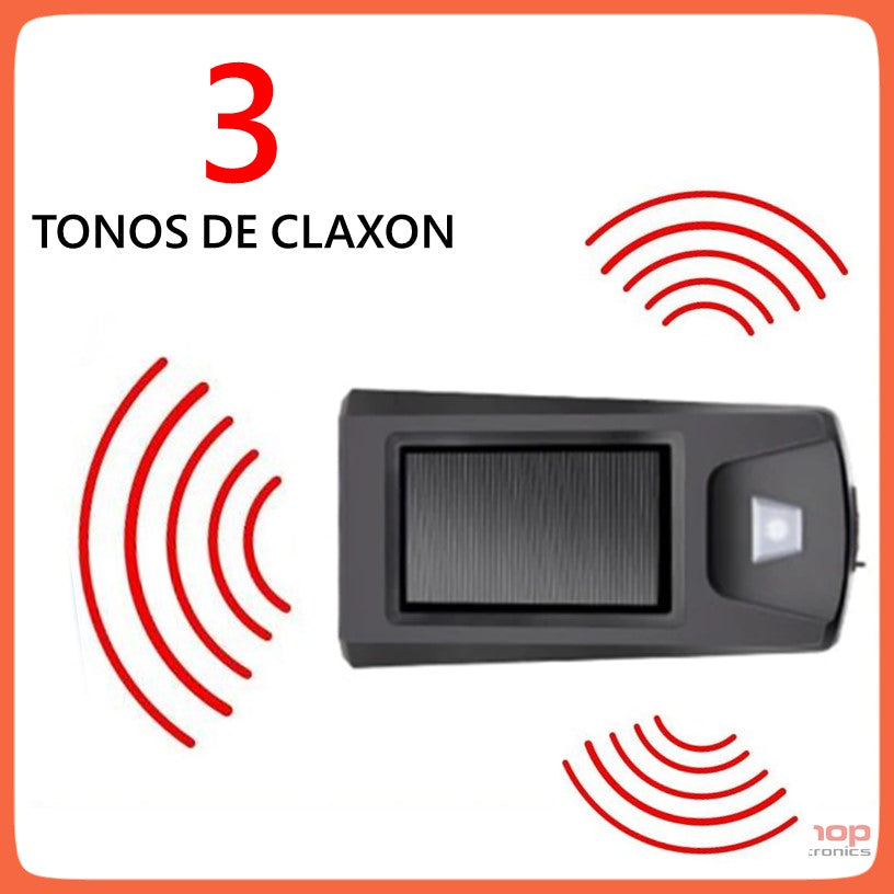 Luz solar para bici con claxon de 140 dB y 5 tonos (T316) - foto 5