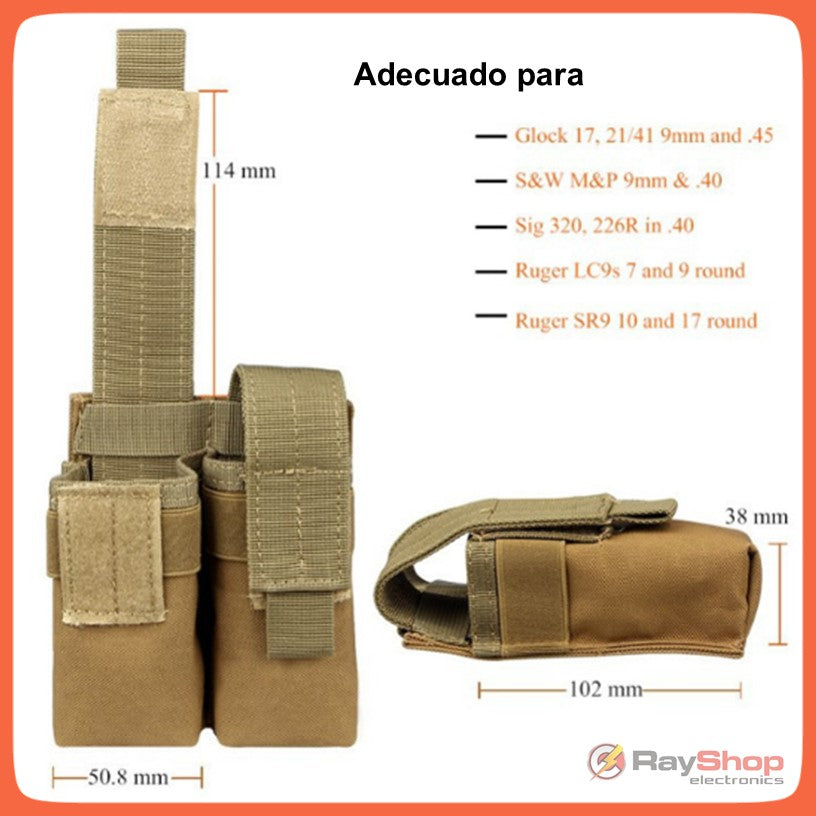 Porta cargador doble Glock con sistema MOLLE - foto 5