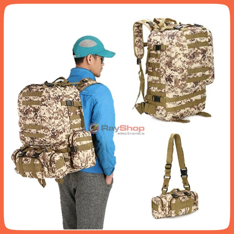 Mochila táctica de asalto de 55 litros con compartimento para laptop, SN850 - foto 4
