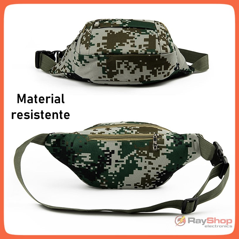 Cangurera táctica de nylon 600D con 4 compartimentos - foto 4