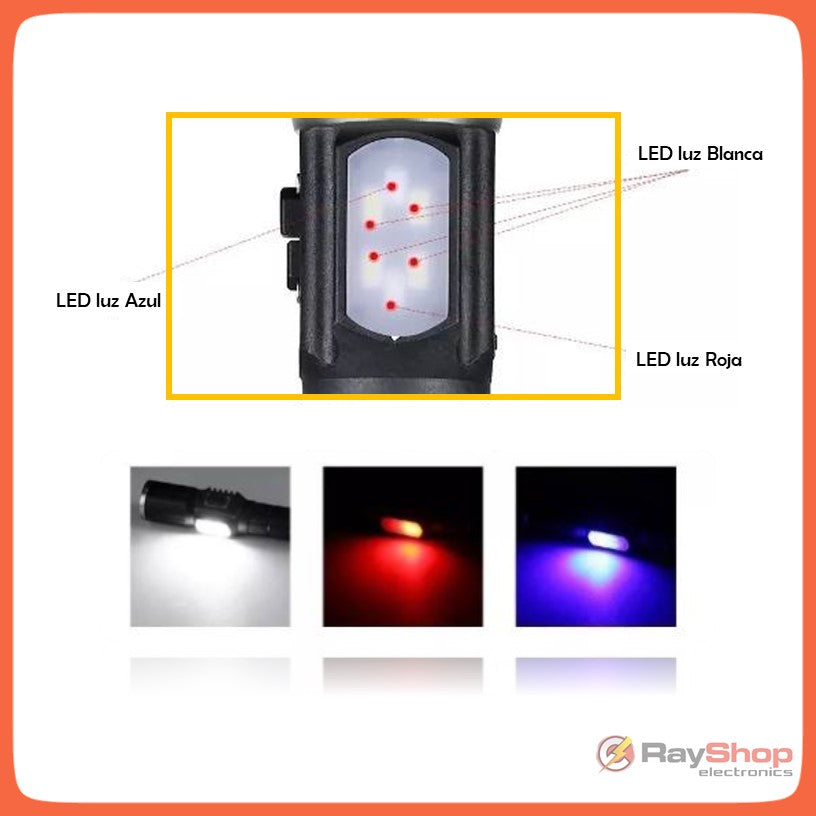 Lámpara táctica patrulla de 3000 lúmenes con zoom, modelo DT14A - foto 2