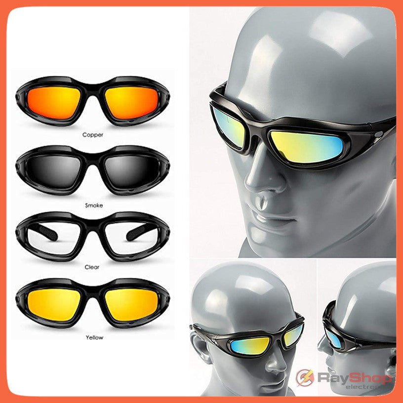 Lentes deportivos con 4 micas intercambiables y espuma protectora - foto 4