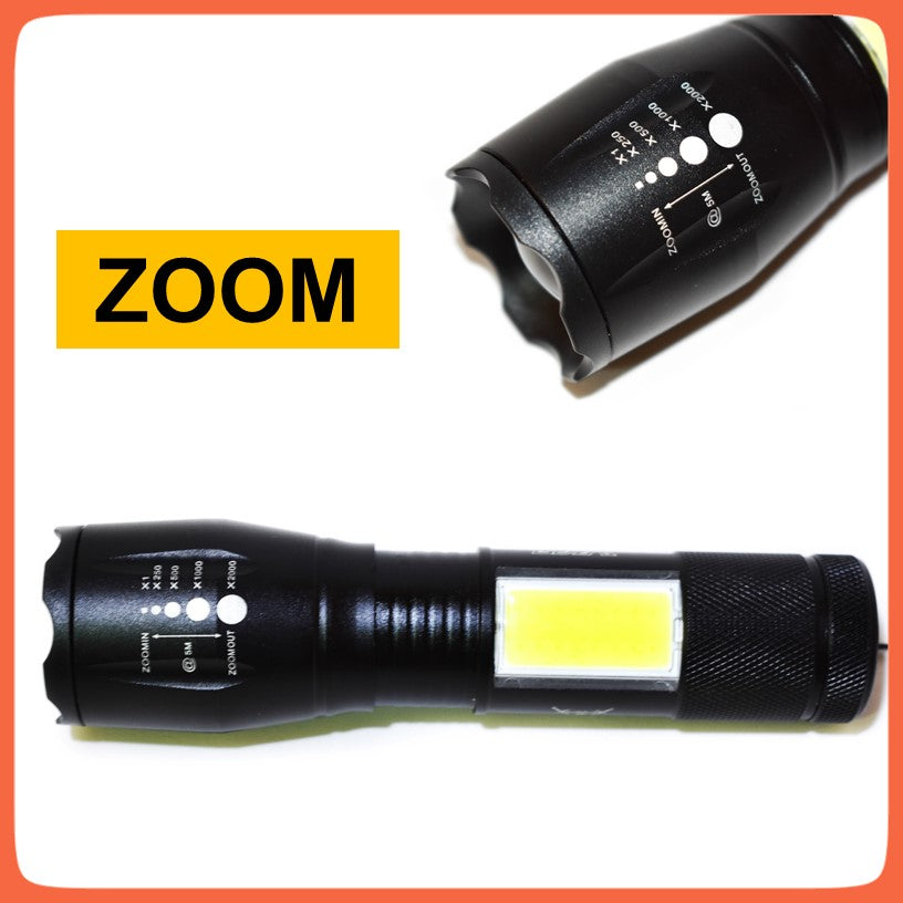 Linterna táctica de 2500 lúmenes con LED CREE T6 y luz COB - foto 7