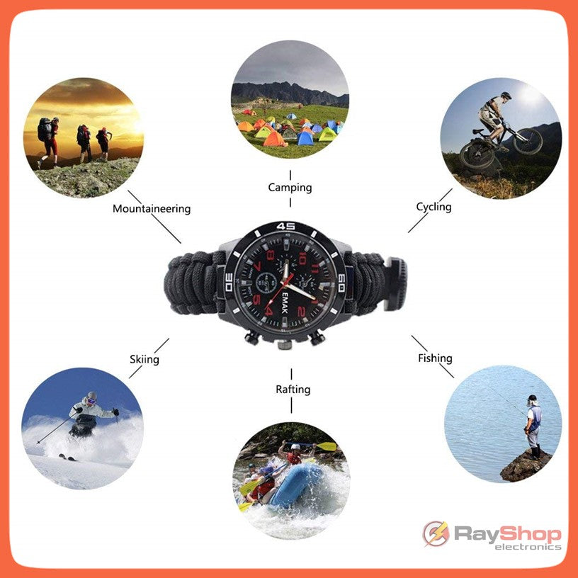 Reloj táctico de supervivencia 5 en 1 con paracord - foto 7