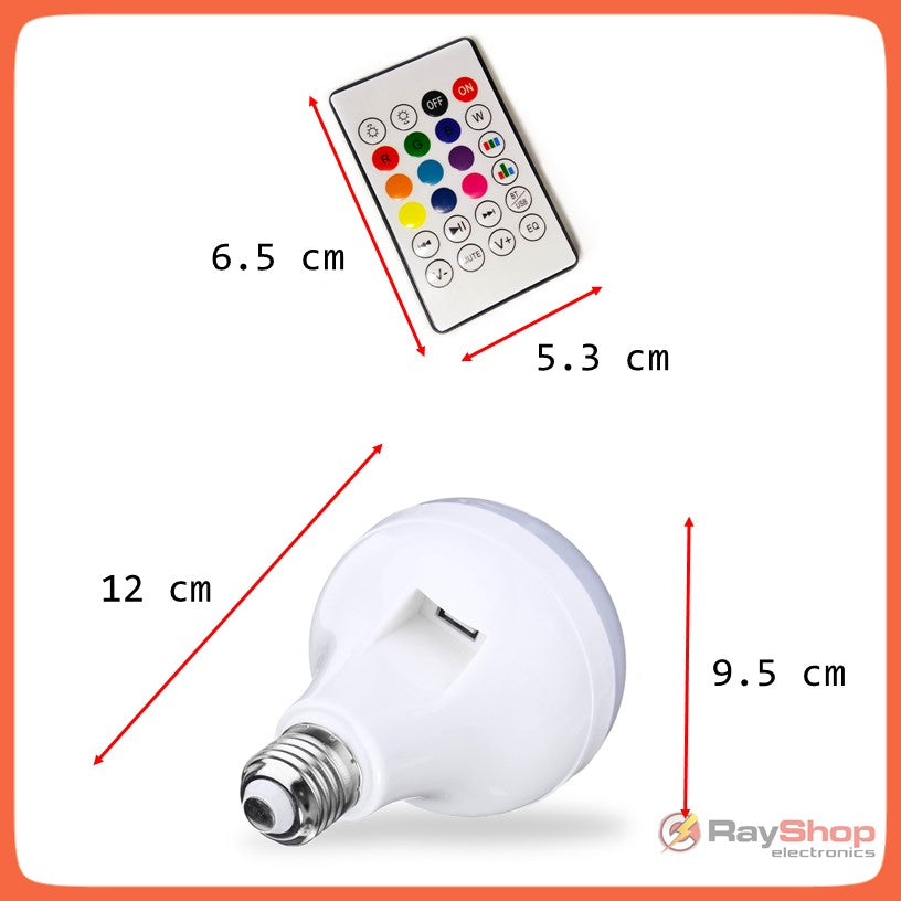 Foco bocina Bluetooth LED multicolor con control remoto (L6402) - foto 7