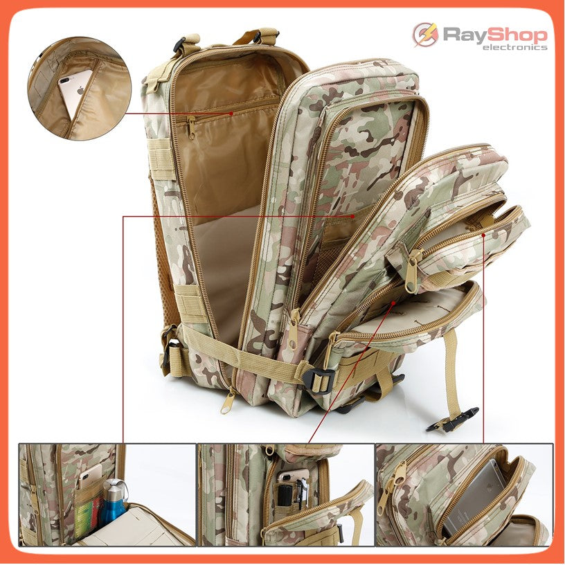 Mochila de asalto táctica de 30 litros con Molle y correas acolchadas (SN507) - foto 5