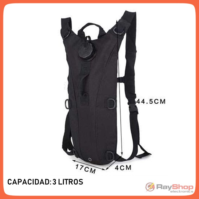 Mochila de hidratación táctica de 3 litros con tubo y válvula de mordida (SN805) - foto 7