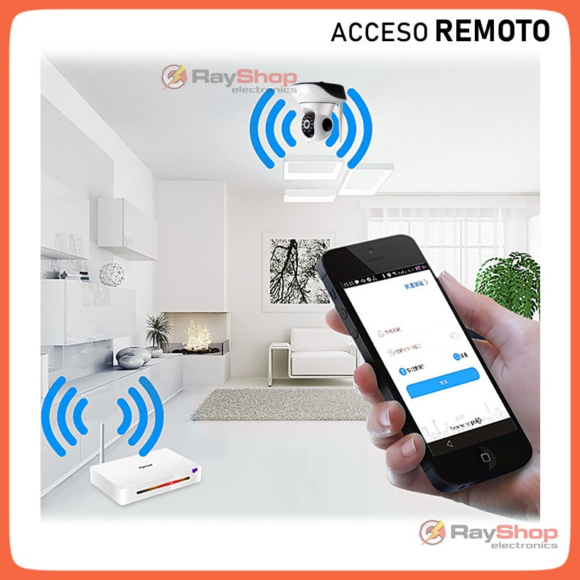 Cámara robótica Wi-Fi con micrófono y app V380, para interiores - foto 6