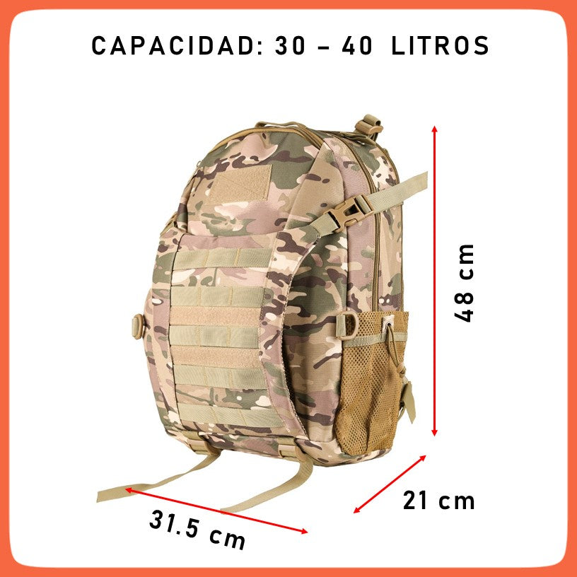 Mochila táctica de asalto de 40 litros con MOLLE y nylon 600D (SN580) - foto 7