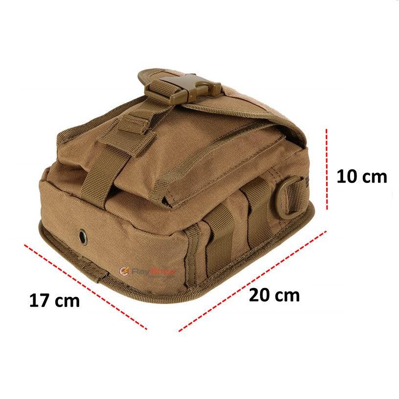 Bolsa táctica cruzada MOLLE de nylon 600D con 5 compartimentos - foto 8
