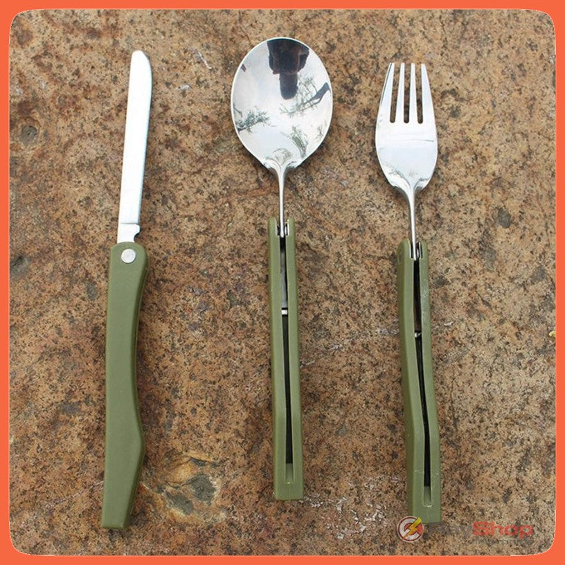 Set de cubiertos plegables de acero inoxidable con funda PJ275 - foto 6