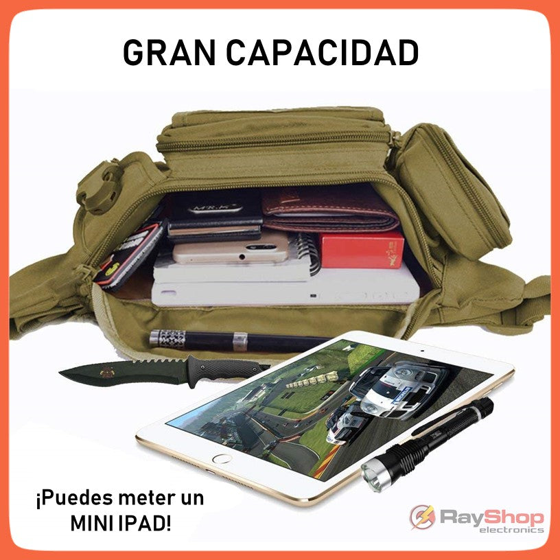 Cangurera táctica MOLLE de nylon 600D 4 en 1 con bolsa desmontable (WZ031) - foto 6