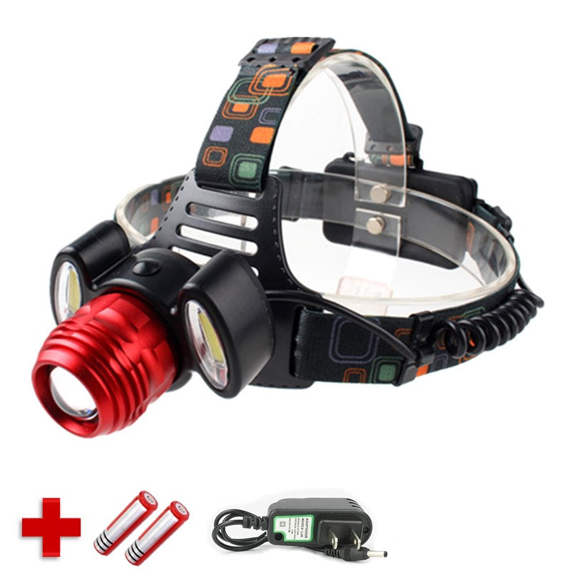 Linterna de cabeza de 3 LED y 6000 lúmenes con zoom (DT114)