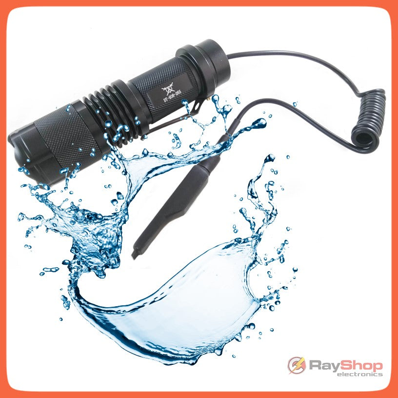Lámpara táctica LED de 2500 lúmenes con switch remoto y zoom (DT26S) - foto 7