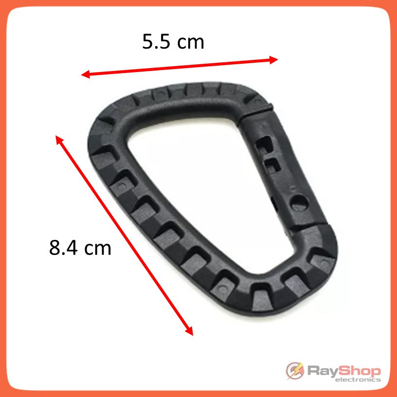 Mosquetón de plástico con anillo D para correas de 1 pulgada y MOLLE (SLK) - foto 6