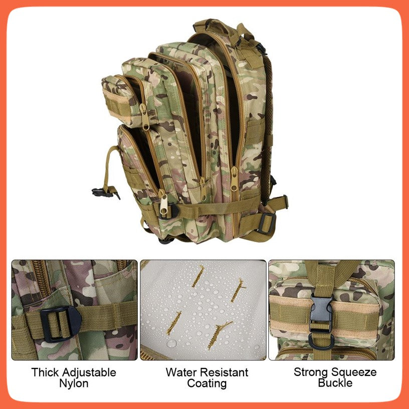 Mochila táctica de asalto de 45 litros en poliéster 1000D con MOLLE - foto 6