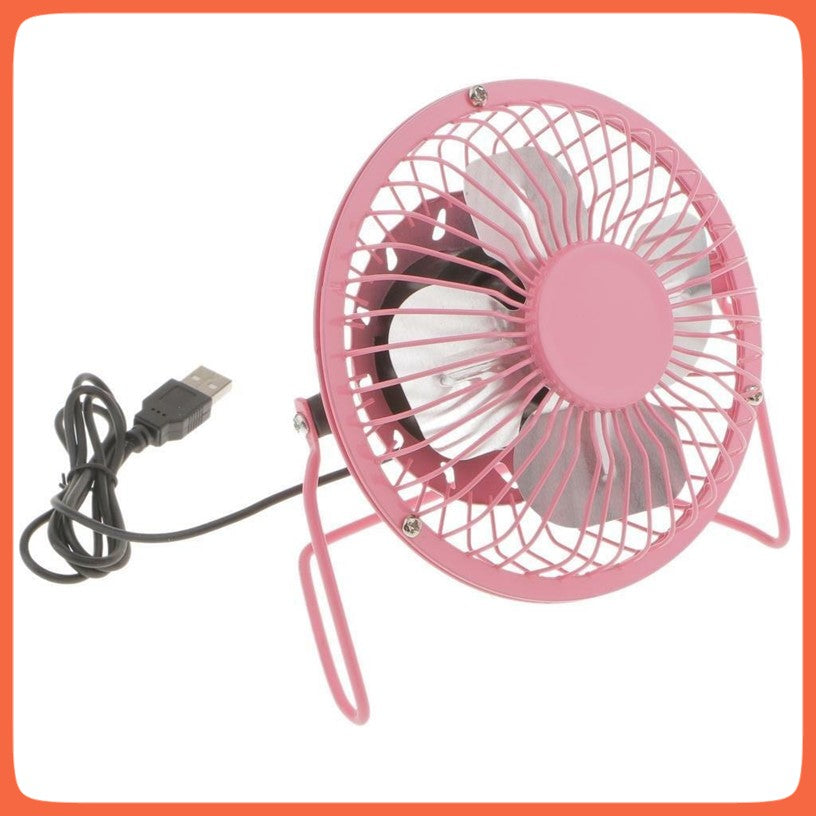 Mini ventilador USB de metal con base giratoria 360° - foto 6