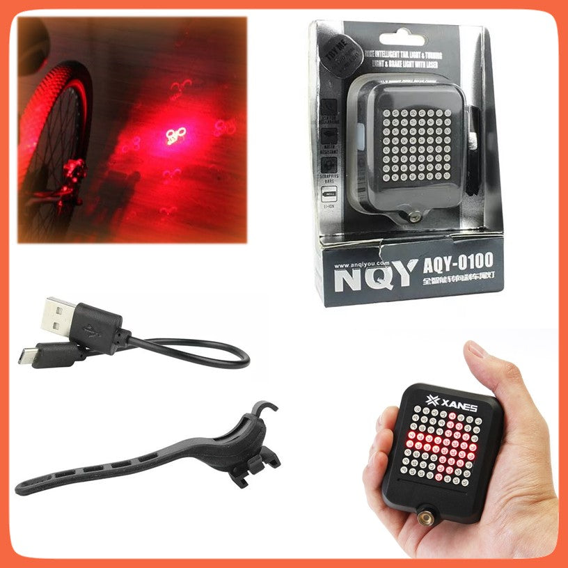 Luz trasera para bici con direccionales y 64 LED, USB (T6100) - foto 7