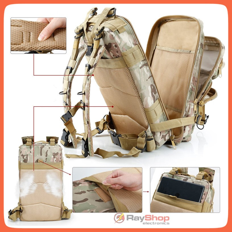 Mochila de asalto táctica de 30 litros con Molle y correas acolchadas (SN507) - foto 6