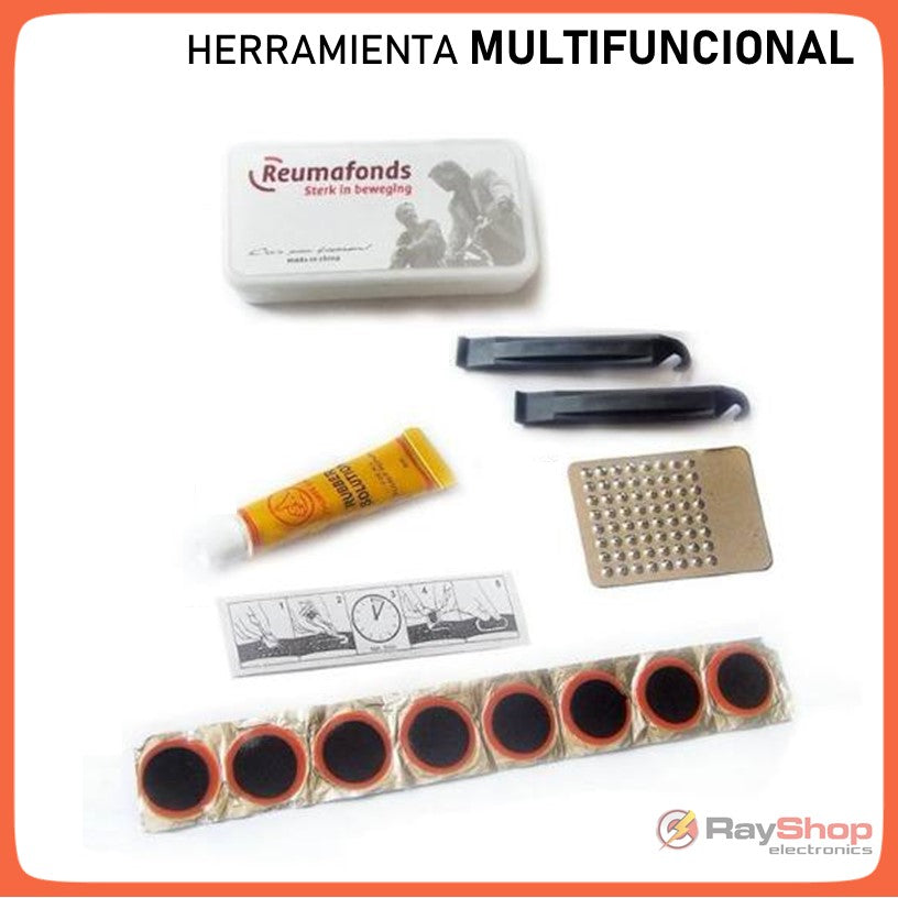 Kit de herramientas para bicicleta con bomba y parches - foto 6