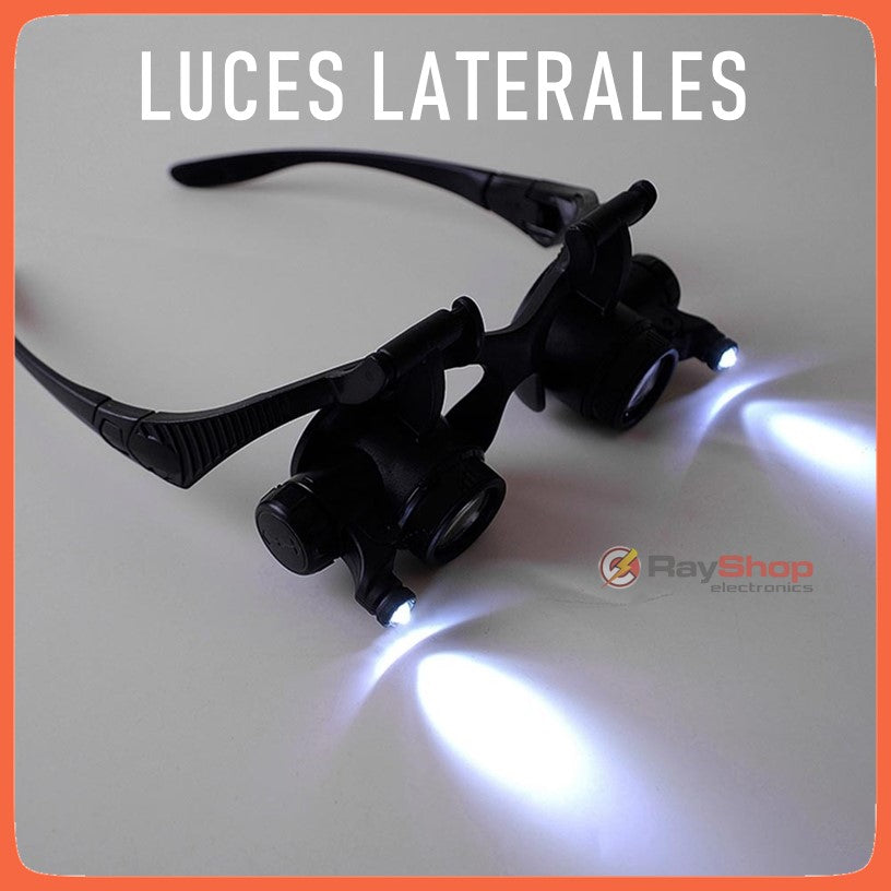 Lentes con lupa y luz LED, 4 aumentos intercambiables para reparación - foto 8