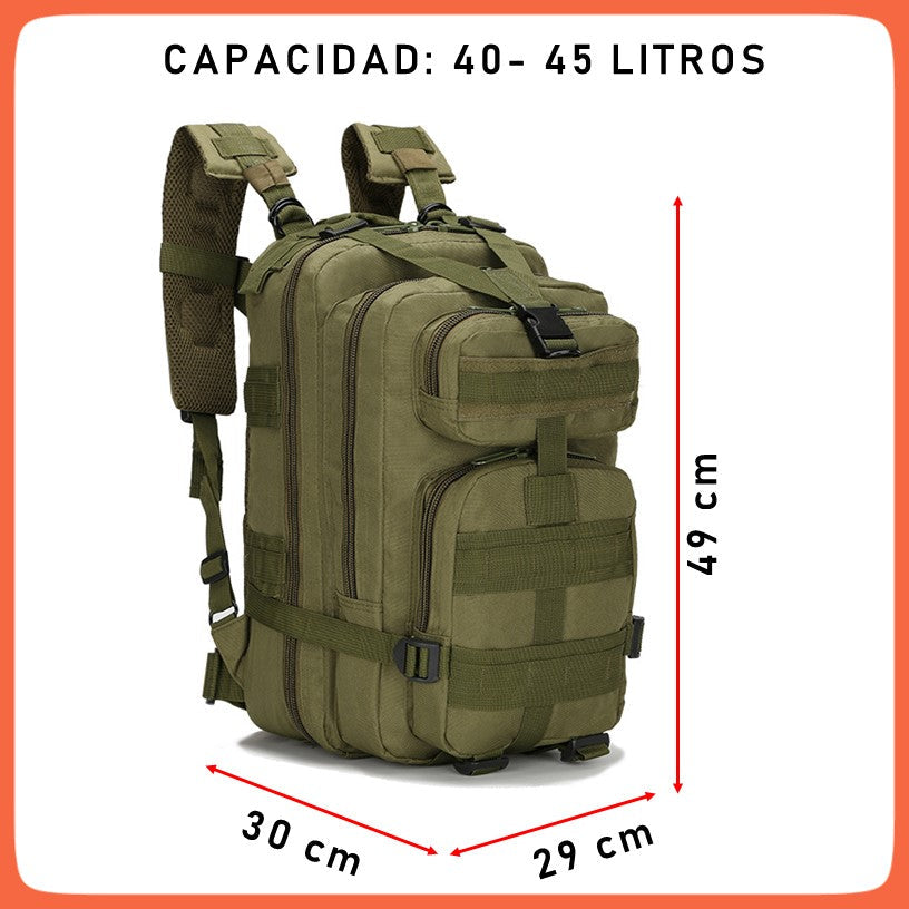 Mochila táctica de asalto de 45 litros en nylon 600D con MOLLE, SN588 - foto 6