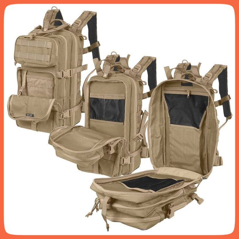 Mochila táctica de asalto con MOLLE, correas acolchadas y múltiples bolsillos - foto 6