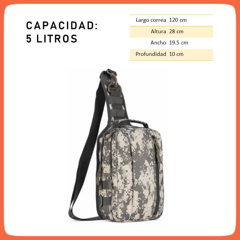 Maletín pechera táctico multiposición de 5 litros con Molle (WZ903) - foto 8