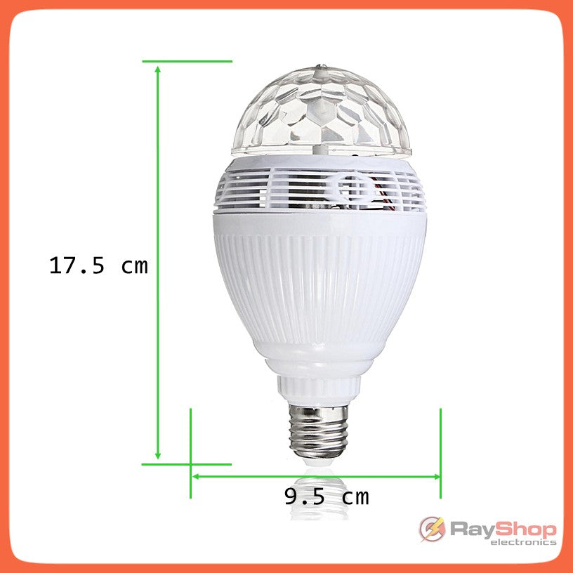 Foco bocina Bluetooth con disco giratorio LED RGB y control remoto (L002) - foto 8