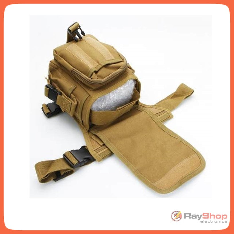Mochila piernera táctica de nylon 600D, 1.5 L y 10 compartimentos (WZ032) - foto 9
