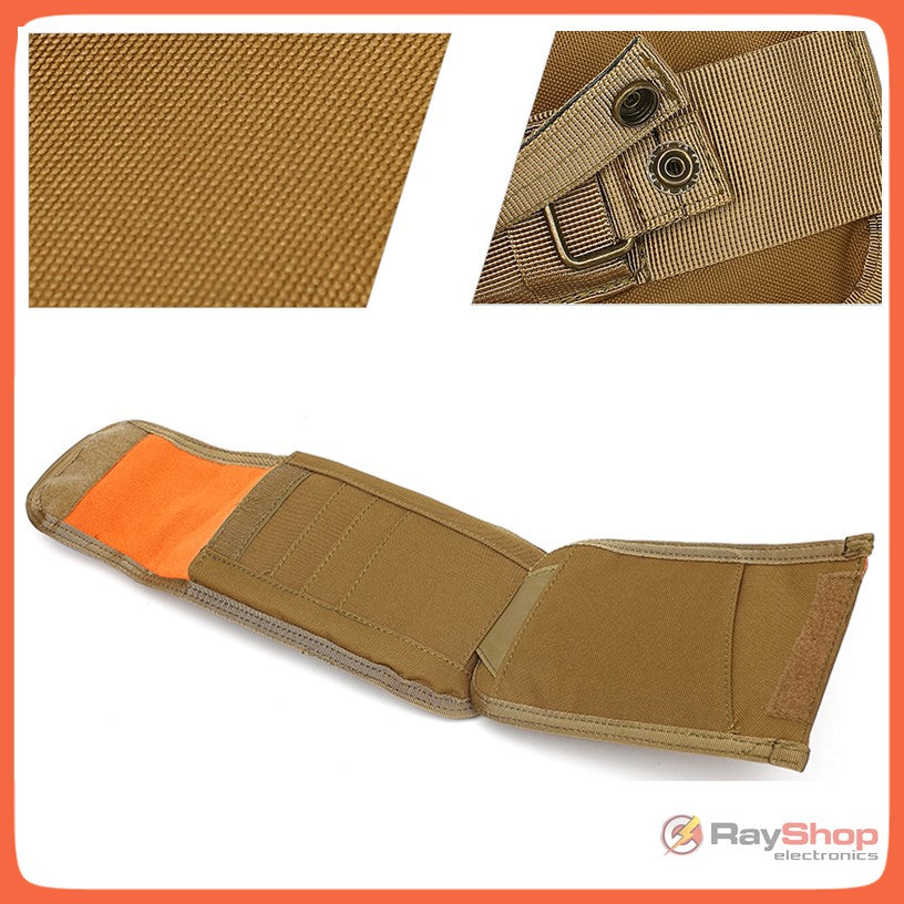 Cartera táctica MOLLE con porta celular y doble seguro, 8 colores - foto 7