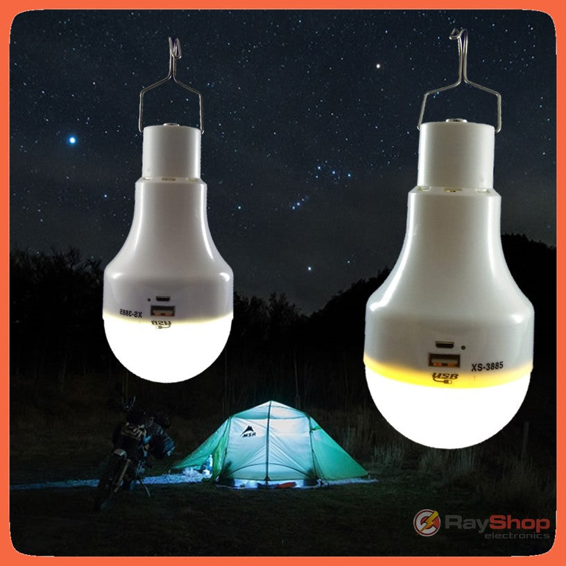 Foco LED recargable con panel solar, luz fría y cálida, con salida USB - foto 6