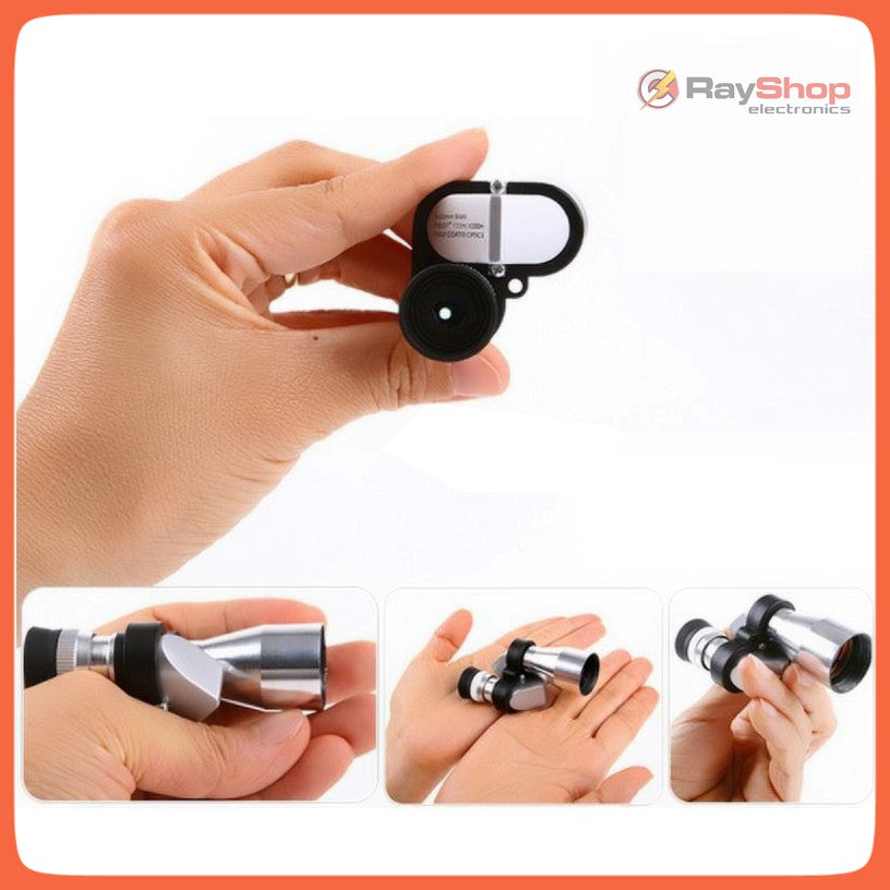 Monocular 8x20 de aluminio ultraportátil con funda, correa y paño - foto 9