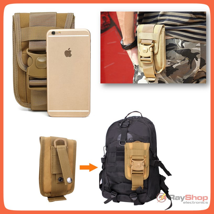 Cartera táctica para celular con Molle, doble seguro y tapa con velcro (WZ919) - foto 8