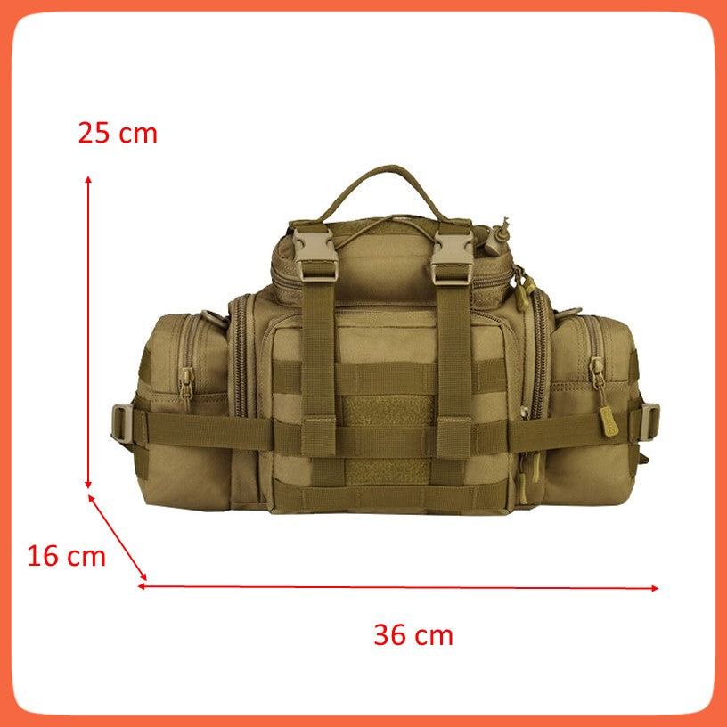 Mochila maletín táctica de 4.5 L multiposición con MOLLE y nylon 1000D (WZ09) - foto 9