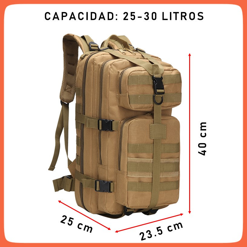 Mochila táctica de asalto con MOLLE, correas acolchadas y múltiples bolsillos - foto 7