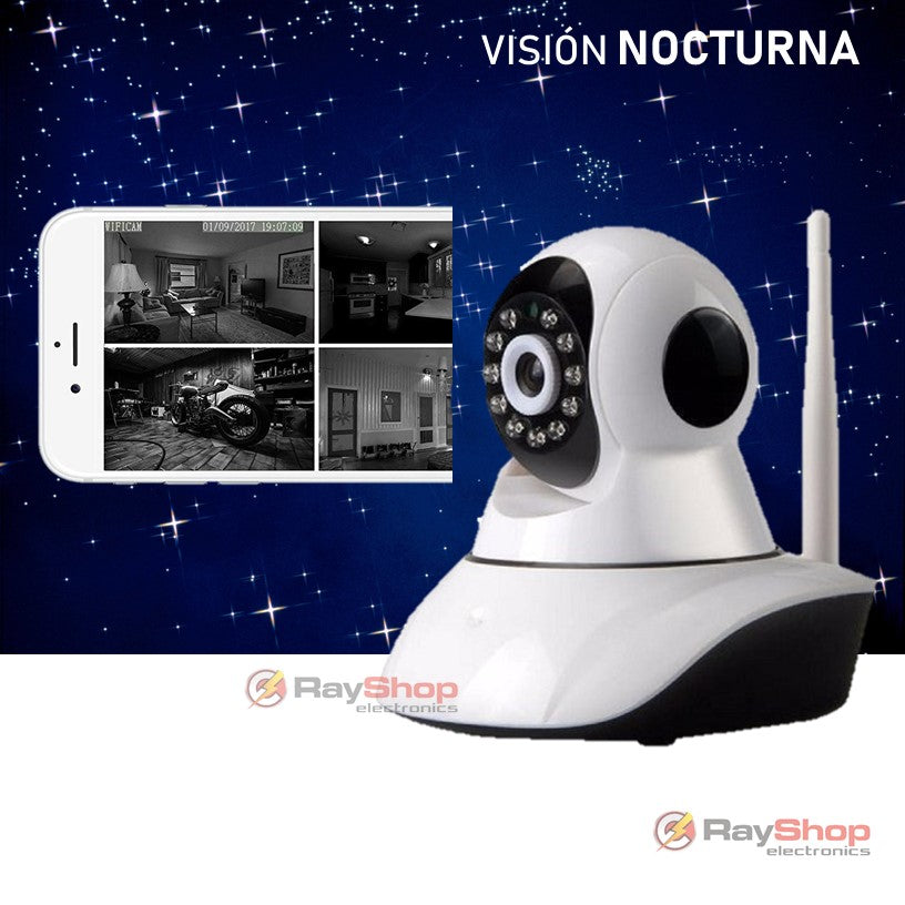 Cámara robótica Wi-Fi con micrófono y app V380, para interiores - foto 8